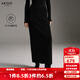 艾諾絲雅詩(shī)【商場(chǎng)同款】2025冬季新款通勤中長(cháng)款優(yōu)雅包臀羊毛半身裙41013598 黑色 M