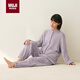 無(wú)印良品（MUJI）女式 暖柔 家居睡衣套裝 家居服  煙熏紫色5A S-M