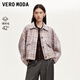 VEROMODA毛呢外套女秋季新款含綿羊毛復(fù)古格紋短外套3327037 紫色加花色 170/88A/L