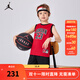 NIKE JORDAN 耐克AJ籃球服套裝23號球衣夏季兒童籃球背心+短褲2件套 正黑色 120 /60 【建議身高110-116cm】
