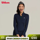 威爾勝（Wilson）官方秋冬女士Brentwood半拉鏈健身運動(dòng)修身針織長(cháng)袖網(wǎng)球服 海軍藍-WW00191331DBC M /170/88A