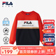 FILA斐樂(lè )童裝兒童上衣2025年春季新款男小童加絨保暖舒適套頭衛衣 火紅-RD 120
