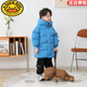 G.duck小黃鴨兒童羽絨服男女童冬季2025新款中長(cháng)款加厚洋氣外套小童棉襖 道奇藍 120 身高105cm-115cm