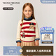Teenie Weenie Kids小熊童裝25年新款秋冬男女寶寶可愛(ài)條紋套頭毛衣 紅色 100 cm