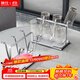帥仕（shuaishi）不銹鋼瀝水杯架子置物架玻璃杯架倒掛茶杯紅酒杯架客廳杯子架托盤(pán)
