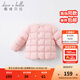 戴維貝拉（DAVE＆BELLA）童裝女童羽絨內膽男童羽絨服兒童冬裝90絨保暖衣服幼兒寶寶上衣 淺粉【DB15316】 130 cm（建議身高120-130cm）