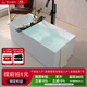 特拉維爾（TW）獨立式人造石浴缸家用小戶(hù)型高分子PMMA長(cháng)方形酒店民宿綺美石浴盆 8572啞光白 1.3m