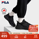 斐樂(lè )（FILA）官方火星2加絨復古跑步鞋女鞋冬季新款黑色老爹鞋運動(dòng)休閑鞋 黑-BK 37.5