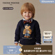Teenie WeenieKids小熊童裝25年新款秋冬男女寶寶圓領(lǐng)印花加絨衛衣 藏青色 100 cm