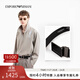 EMPORIO ARMANI/阿瑪尼官方旗艦【禮物】新款男士商務(wù)通勤板扣腰帶寬3.5CM秋冬 84372-黑色-板扣