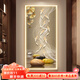 墨派 入戶(hù)玄關(guān)裝飾畫(huà)豎版帶燈LED發(fā)光畫(huà)現代輕奢客廳走廊背景墻壁掛畫(huà) 杏福九魚(yú) 90*180cm(LED燈畫(huà)/遙控插電款)