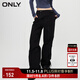 ONLY秋冬休閑潮酷高腰闊腿工裝褲休閑褲女|123414005 H1Z 黑色 165/68A/MR