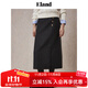 ELAND【40%綿羊毛】衣戀半身裙女學(xué)院格紋H型顯瘦裙子25秋季新款新戰 深灰色(17)D/Grey S 160