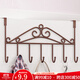 蝸家（WOJIA） 簡(jiǎn)易時(shí)尚創(chuàng  )意鐵藝門(mén)后掛鉤免釘無(wú)痕七個(gè)掛衣鉤 1707咖啡色