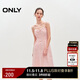 ONLY 2024夏季通勤甜美格紋牛仔吊帶短裙連衣裙女|124242013