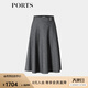 PORTS女裝2025秋季新款灰色挺括質(zhì)感傘擺半裙ALQ9S005WWQ041 高級灰 6