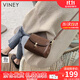 viney牛皮斜挎包包女包洋氣小方包輕奢單肩生日禮物送女友老婆 【啡色】高級感實(shí)用女生小眾品牌小包