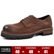SUSTYLE國際一線(xiàn)奢侈品牌十大輕奢高端磨砂皮男鞋潮真皮圓頭大頭鞋工裝鞋 磨砂咖色 40
