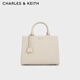 CHARLES&KEITH吊牌大容量托特包手提單肩送媽媽包包女包生日禮物CK2-50160152 Ivory象牙色 L