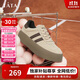 他她復古板鞋女平底德訓鞋女款休閑鞋春秋新款W9B01AM4杏/啡 37