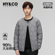 HY&CO輕薄羽絨服男短款秋冬季寬松簡(jiǎn)約圓領(lǐng)超薄內膽鴨絨保暖外套 L灰色