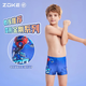 洲克（ZOKE）兒童泳褲平角2026新款卡皮巴拉游泳褲男童男孩中大童訓練泳裝zoke 深蘭變形金剛124503202 140