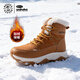 娃哈哈Wahaha2025冬季加絨雪地靴男女同款戶(hù)外保暖防滑高幫鞋子 可可棕 38