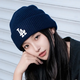 MLB男女情侶秋冬百搭針織加厚毛線(xiàn)帽3ABNBM256-07NYS 藏青色 F