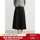 獨束【百褶學(xué)院】大碼女裝高腰半身裙2025秋款學(xué)院風(fēng)MIU系百 玄黑色 L （尺碼：2）