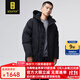 轅轍男士白鵝絨羽絨服長(cháng)款加厚加絨700蓬松度連帽休閑工裝外套SC64071 黑色 2XL 推薦男181-200斤/女166-180斤