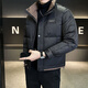 KBXNG勁霸官方旗艦立領(lǐng)服男士修身冬季外套2025新款加厚帥氣休閑襖子男 黑色 L
