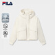 FILA 斐樂(lè )楊冪同款女士棉服2026春新款時(shí)尚休閑寬松保暖花苞連帽外套 蛋清白-IV S 160/80A/S