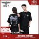 BOY LONDON【煙花】潮牌短袖春夏燙鉆翅膀印花時(shí)尚寬松T恤N01005 黑色 XS