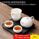 唐豐羊脂玉瓷西施壺家用辦公白瓷泡茶單壺陶瓷功夫茶具手把壺一人喝茶 香雪西施壺+2杯+公杯+方舍茶盤(pán)