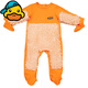 G.duck小黃鴨嬰兒爬行服寶寶拖地爬爬服兒童連體衣服春秋裝懶人擦地薄款 桔色包手包腳  薄 春秋 90cm 18斤-22斤