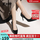 ZHR高跟鞋女優(yōu)雅法式尖頭單鞋子女純色通勤工作女鞋 BQ117 黑色 38