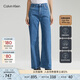 Calvin KleinJeans四季款女士美式潮流休閑復古ck高腰闊腿版洗水微彈牛仔褲 高腰闊腿版-牛仔淺藍-1A4 28 160/70A（2.04尺）68CM
