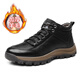大腳哥特大碼男士雪地靴45冬季加絨加厚46真皮防水47保暖戶(hù)外高幫皮鞋48 黑色 加絨 44