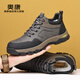 奧康（Aokang）工裝鞋復古戶(hù)外休閑鞋運動(dòng)鞋加絨登山鞋子男 黑色加絨43  