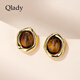 Qlady美拉德耳釘女耳環(huán)2025新款氣質(zhì)高級感大氣輕奢耳飾生日新年禮物