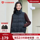 坦博爾羽絨服馬甲女立領(lǐng)寬松外搭短款羽絨背心外套TD236006 黑色 175