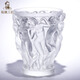 法式水晶浮雕藝術(shù)品出口萊儷高級感客廳高檔美女花瓶裝飾琉璃擺件 小號（白色）