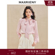 MAXRIENY[第2件半價(jià)]【商場(chǎng)同款】?jì)?yōu)雅慵懶風(fēng)緞面襯衫女立體玫瑰裝飾上衣 淺藕粉 S 01/34
