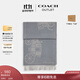 蔻馳（COACH）奧萊男女同款馬車(chē)圖案印花大尺寸圍巾戶(hù)外保暖禮物 灰藍色