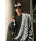燦圖灰色軟糯毛衣男秋冬季慵懶風(fēng)針織衫加絨保暖圓領(lǐng)內搭打底衫上衣服 灰色 XL