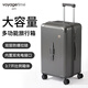 voyagetime行李箱拉桿箱防刮五輪出國留學(xué)登機箱大容量Trunk箱 灰色 20英寸