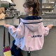 G.duck女童加絨加厚棉衣2026女孩春秋新款加絨外套洋氣拉布布雙面穿棉襖 品牌粉色 130 適合身高125左右