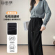 自由系闊腿褲女春季新款2025高腰顯瘦寬松垂感直筒褲毛呢休閑褲子