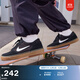 耐克男女平底滑板鞋冬季情侶薄底緩震陸沖NIKE SB CHRON 2 DM3493 002黑/白色/黑/橡皮淺褐 42.5