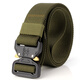 戰地營(yíng)男士合金扣頭青年鎖扣戰術(shù)褲帶軍迷軍訓休閑戶(hù)外救援帆布尼龍褲帶 軍綠 B款3.8寬125長(cháng)
